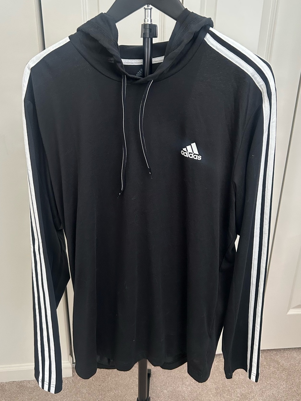 adidas Women’s Aeroready Hoodie with Signature Three-Stripe Sleeves